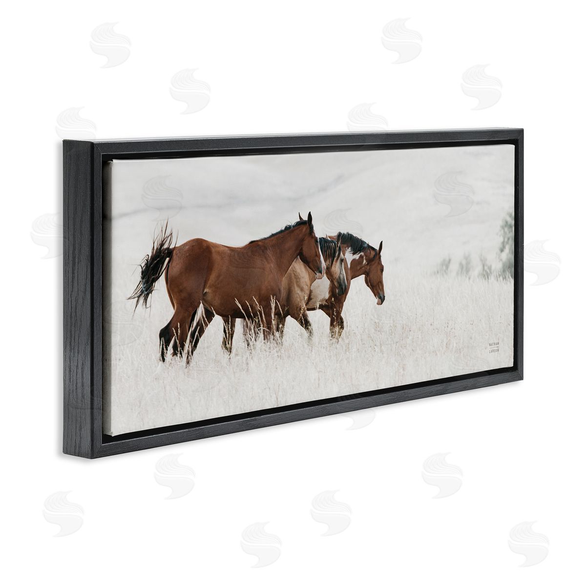 Nathan Larson Trotting Horses Landscape