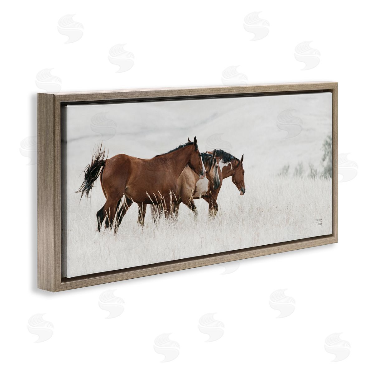 Nathan Larson Trotting Horses Landscape