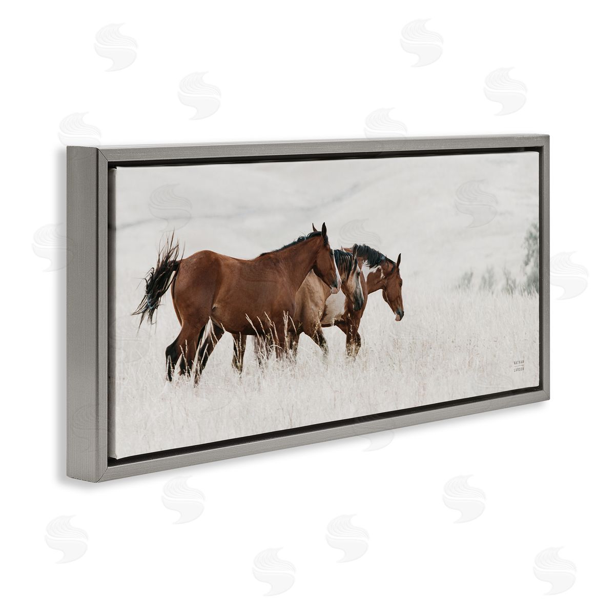 Nathan Larson Trotting Horses Landscape