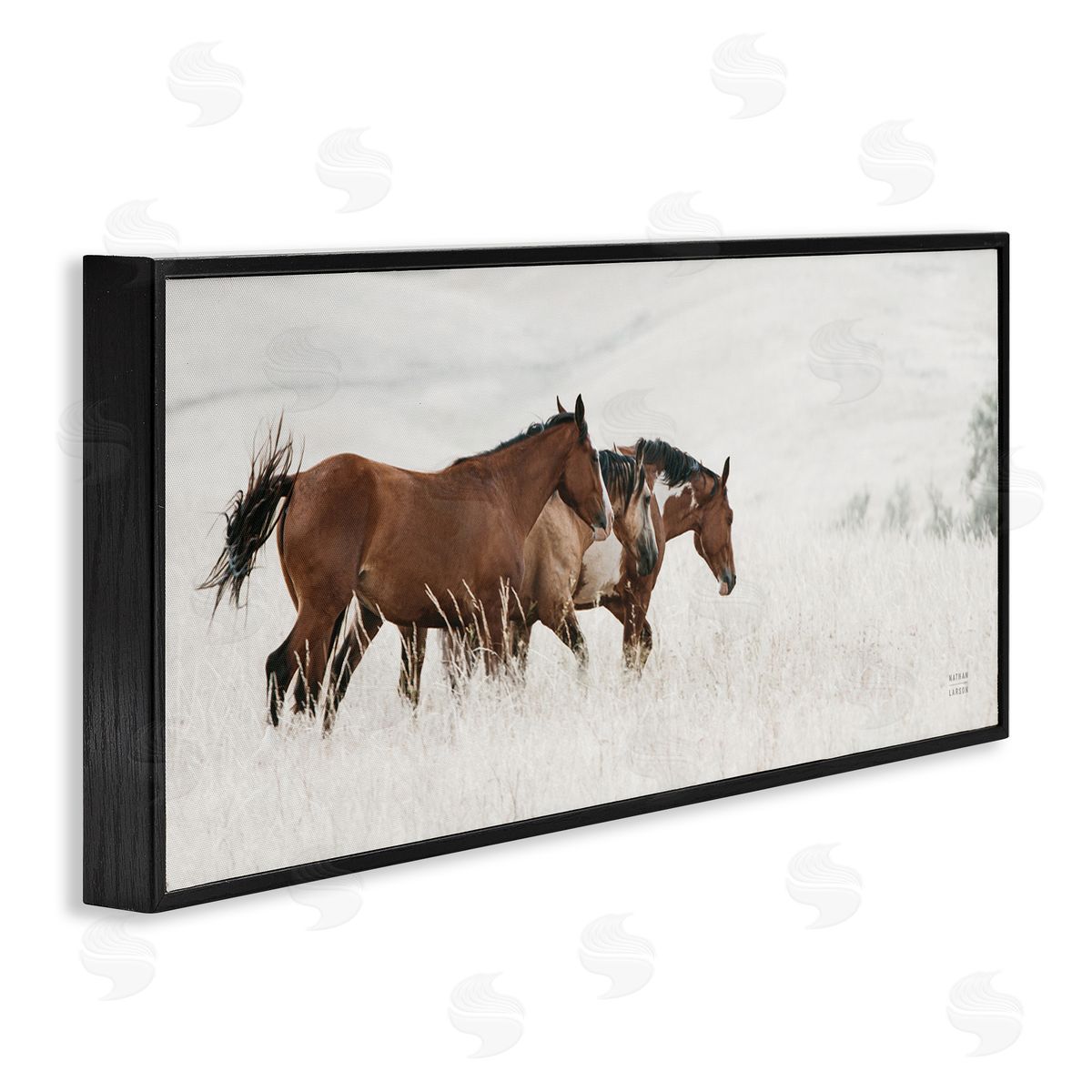 Nathan Larson Trotting Horses Landscape