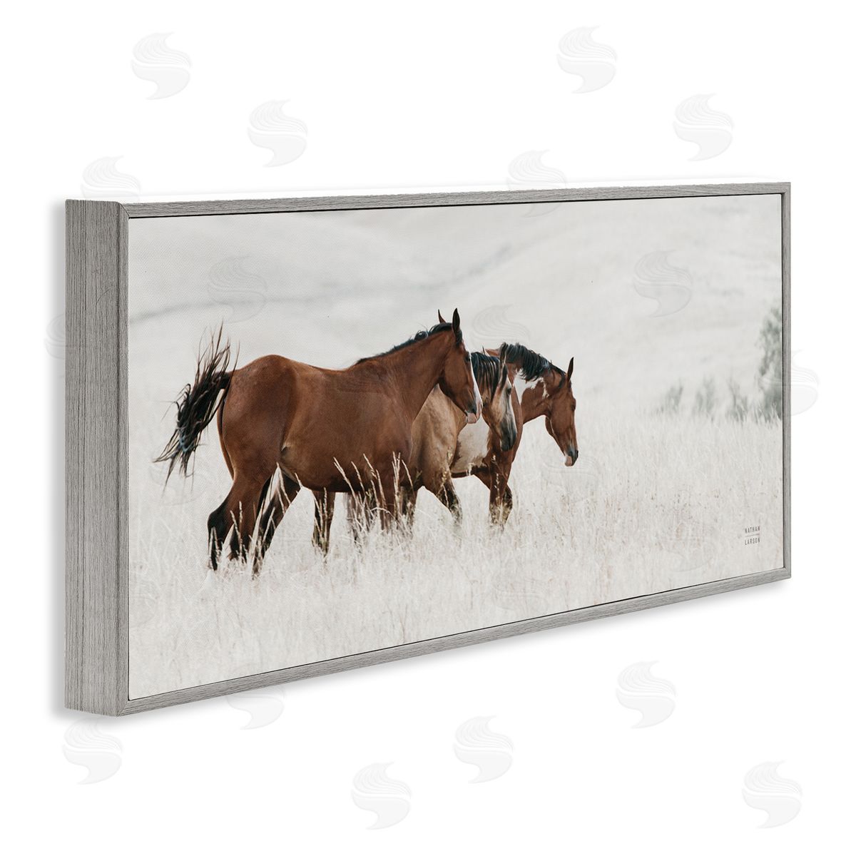 Nathan Larson Trotting Horses Landscape