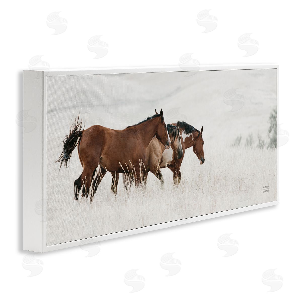 Nathan Larson Trotting Horses Landscape