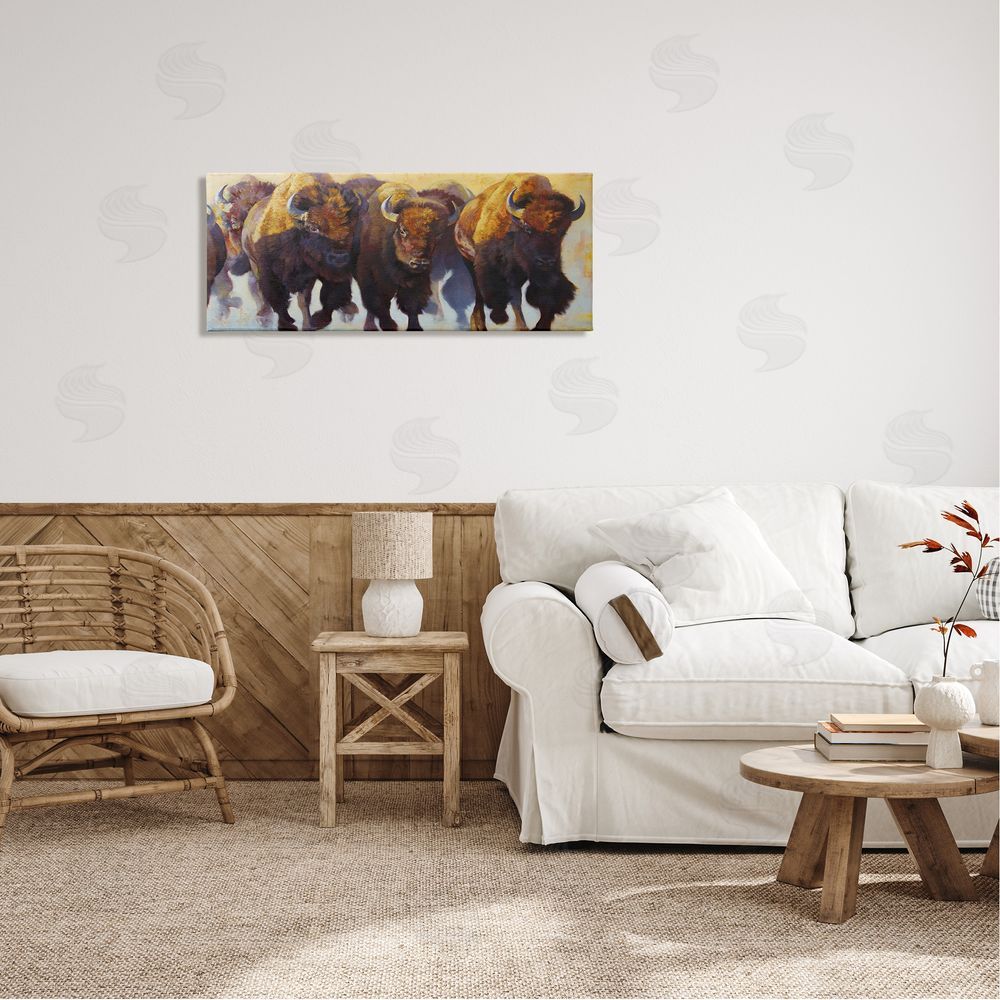 Julie T. Chapman Herd of Bison Painting