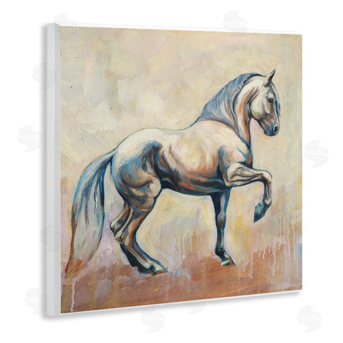 Liz Sunridge Modern Prancing Stallion Wooden Wall Plaque Art Print