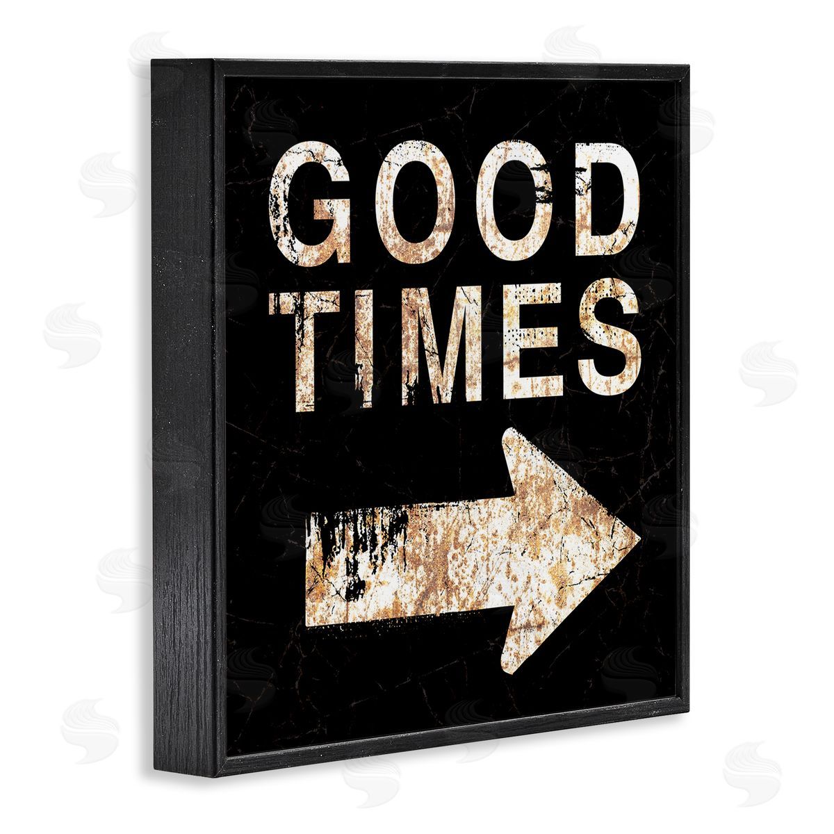 Peter Horjus Good Times Arrow Pointing Right Black Framed Glicee Wall Art Print