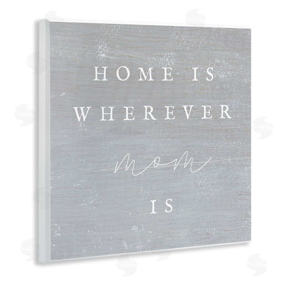 Stupell Studio Where Mom Is Phrase Wooden Wall Plaque Art Print