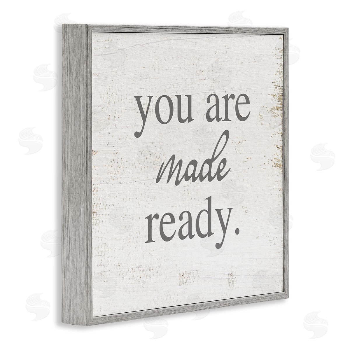 Stupell Studio You Are Made Ready Phrase Gray Framed Glicee Wall Art Print