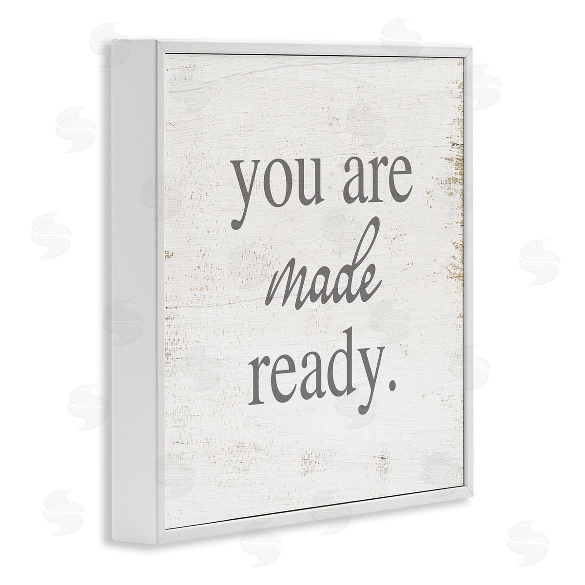 Stupell Studio You Are Made Ready Phrase White Framed Glicee Wall Art Print