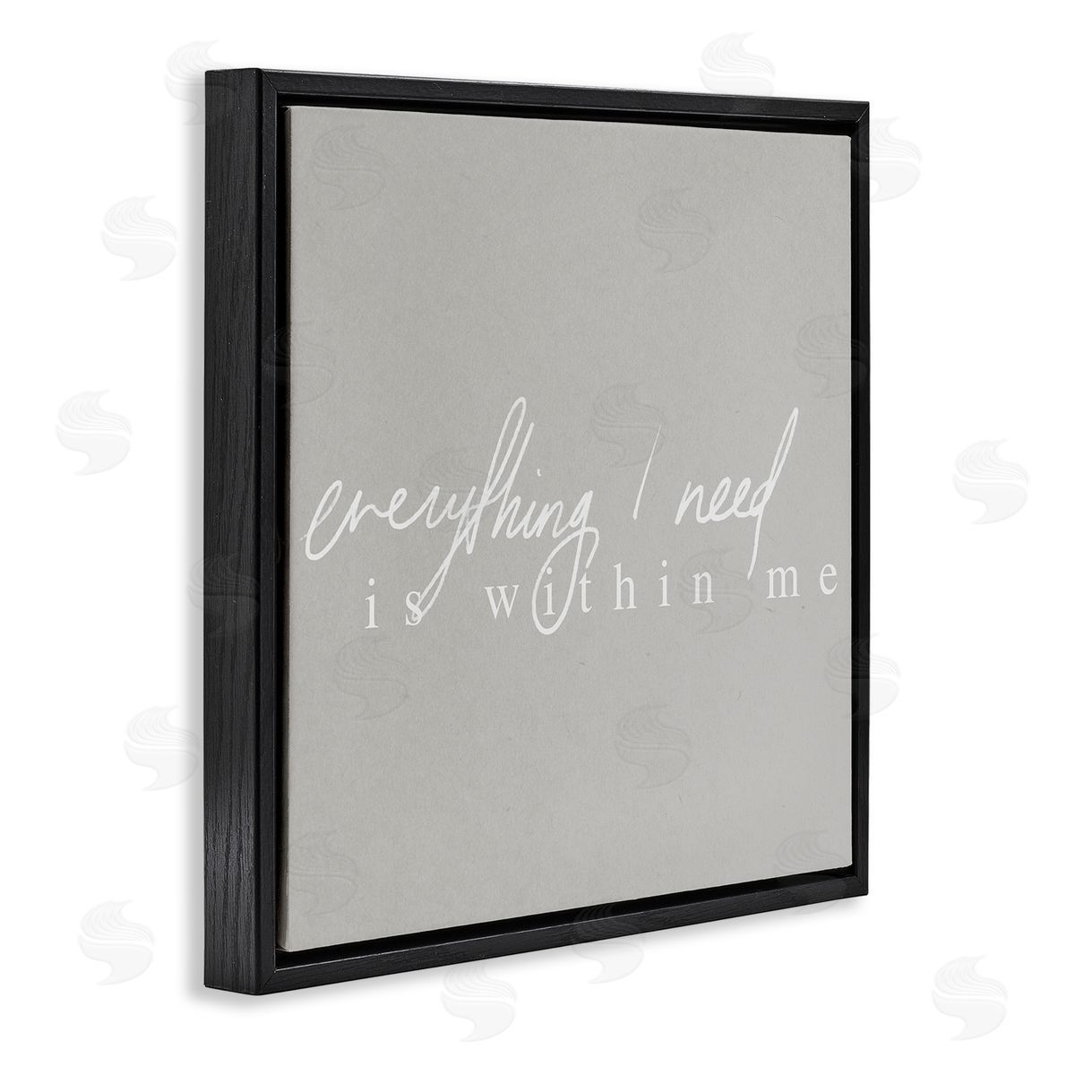Stupell Studio Everything I Need Inspirational Black Floating Frame Canvas Wall Art Print