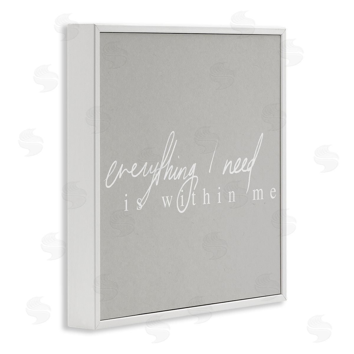 Stupell Studio Everything I Need Inspirational White Framed Glicee Wall Art Print