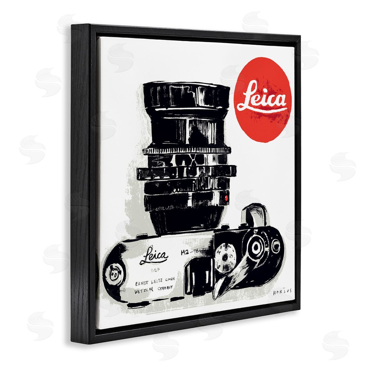 Peter Horjus Vintage Camera Ad Black Floating Frame Canvas Wall Art Print