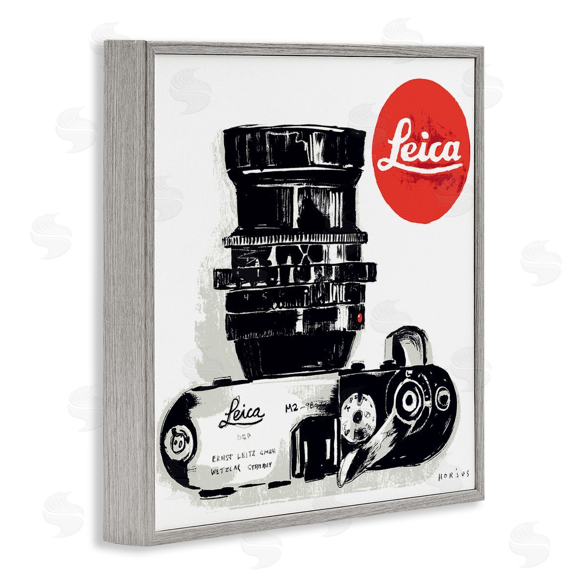 Peter Horjus Vintage Camera Ad Gray Framed Glicee Wall Art Print