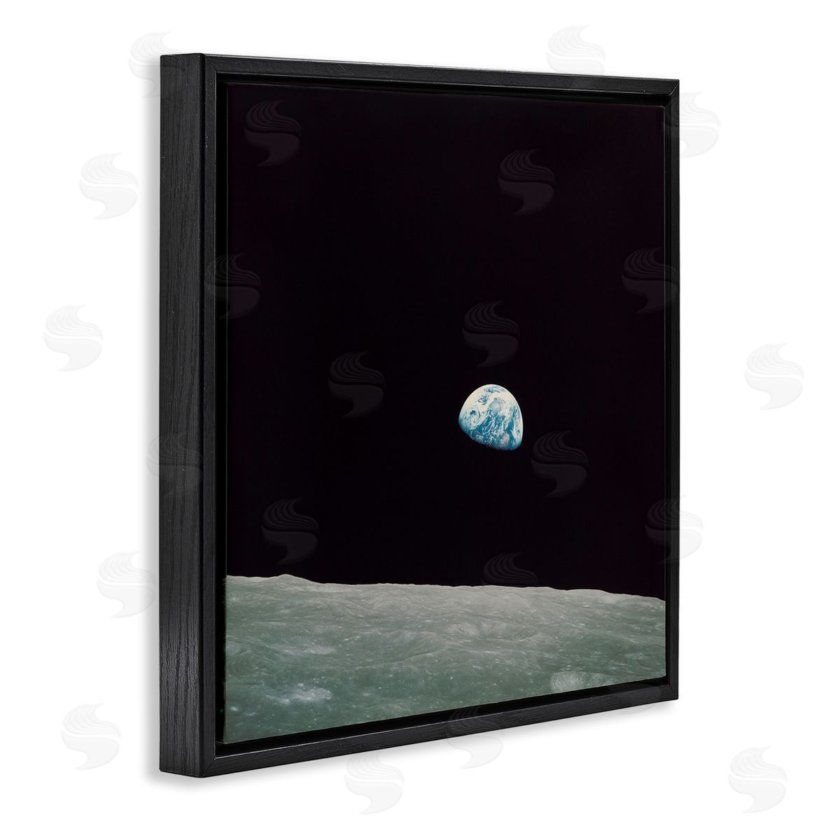 Wild Apple Portfolio Earth Outer Space View Black Floating Frame Canvas Wall Art Print