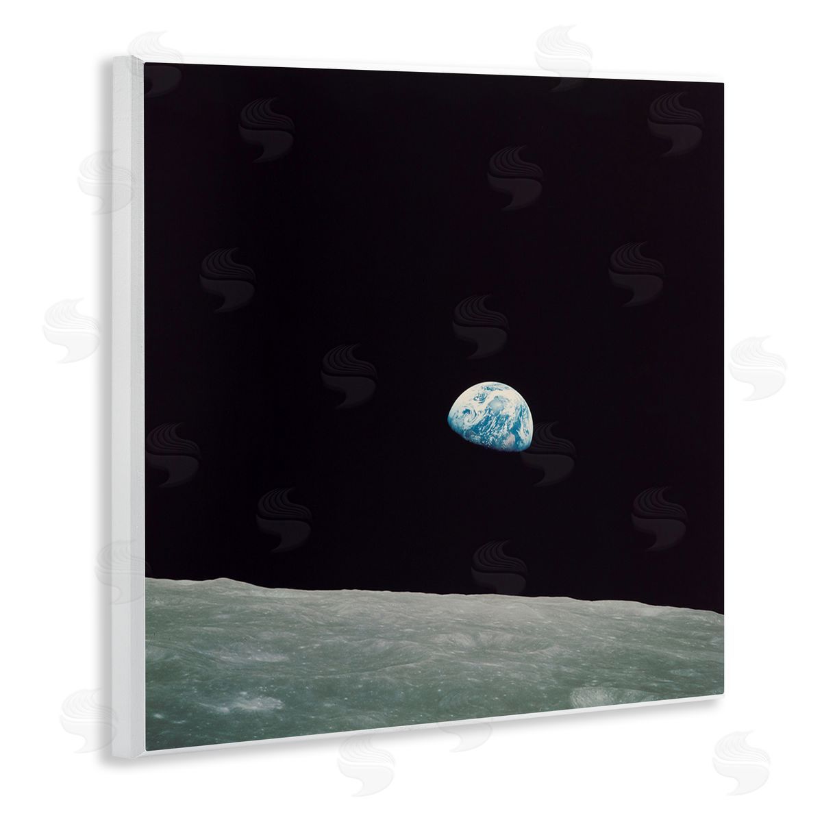 Wild Apple Portfolio Earth Outer Space View Wooden Wall Plaque Art Print