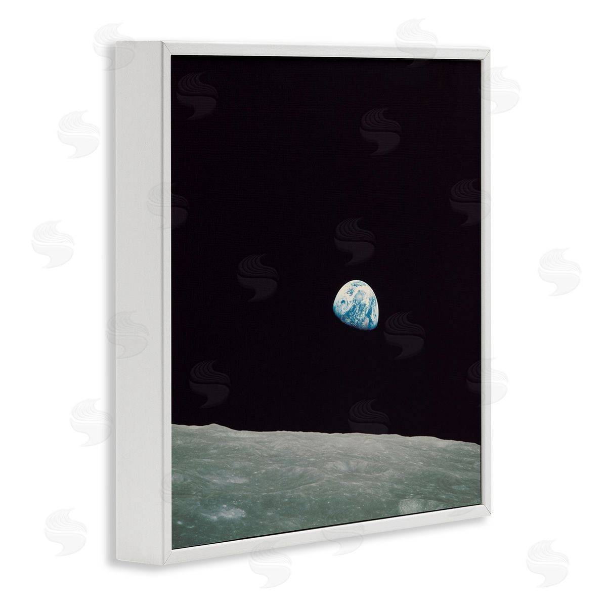 Wild Apple Portfolio Earth Outer Space View White Framed Glicee Wall Art Print