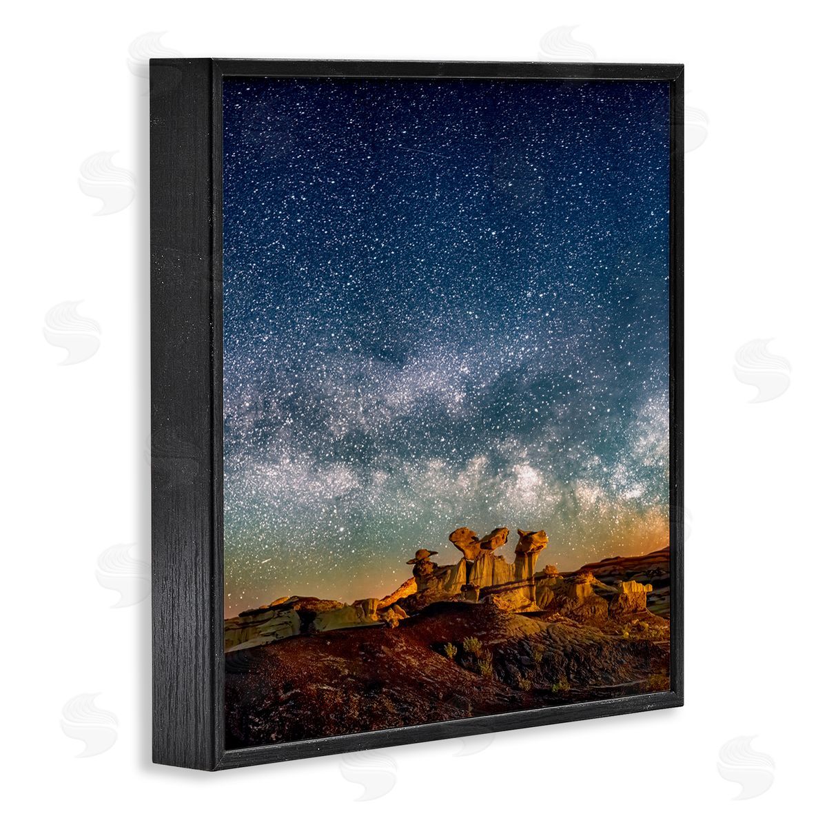 Lena Owens Stars Over Desert Canyon Black Framed Glicee Wall Art Print