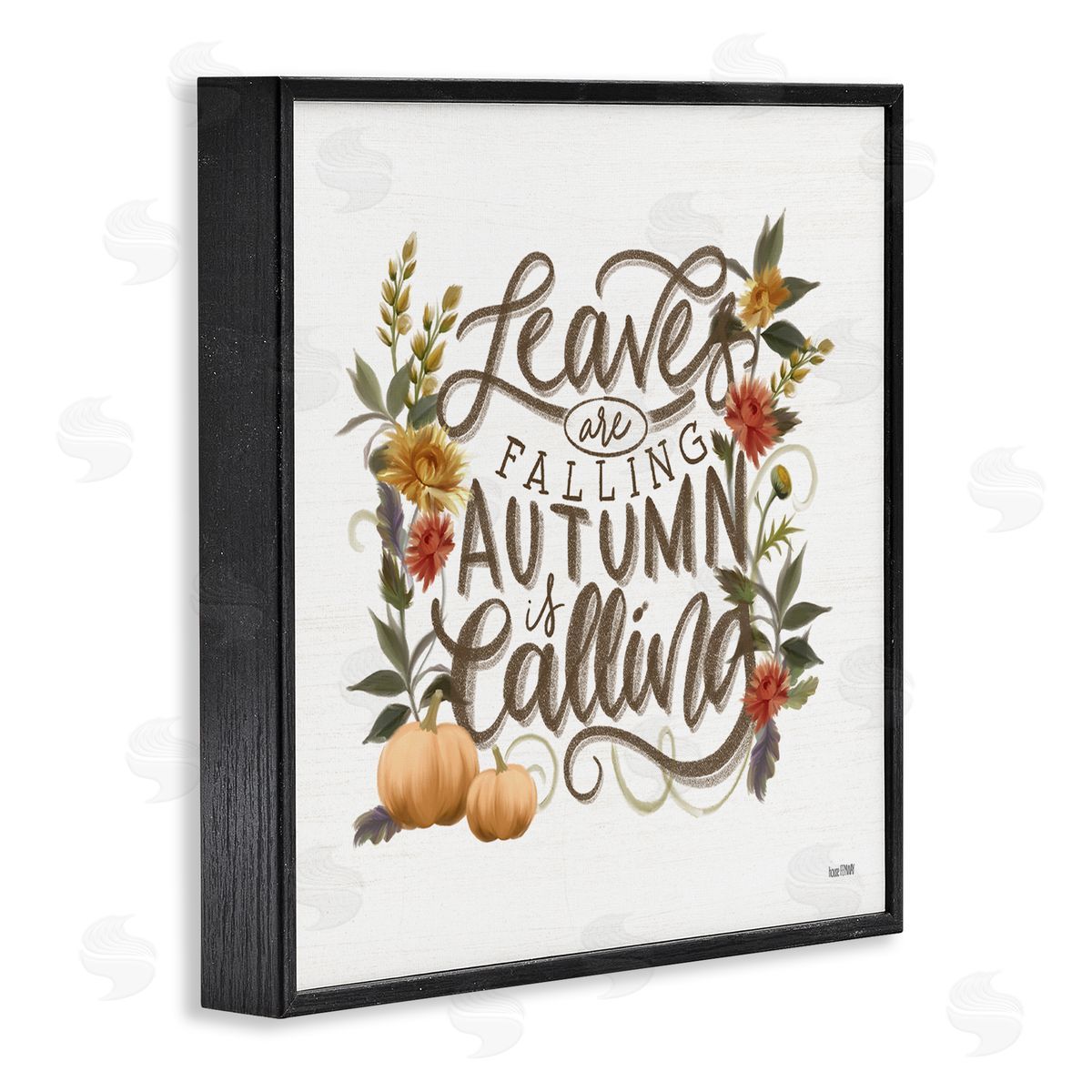 House Fenway Autumn is Calling Phrase Black Framed Glicee Wall Art Print
