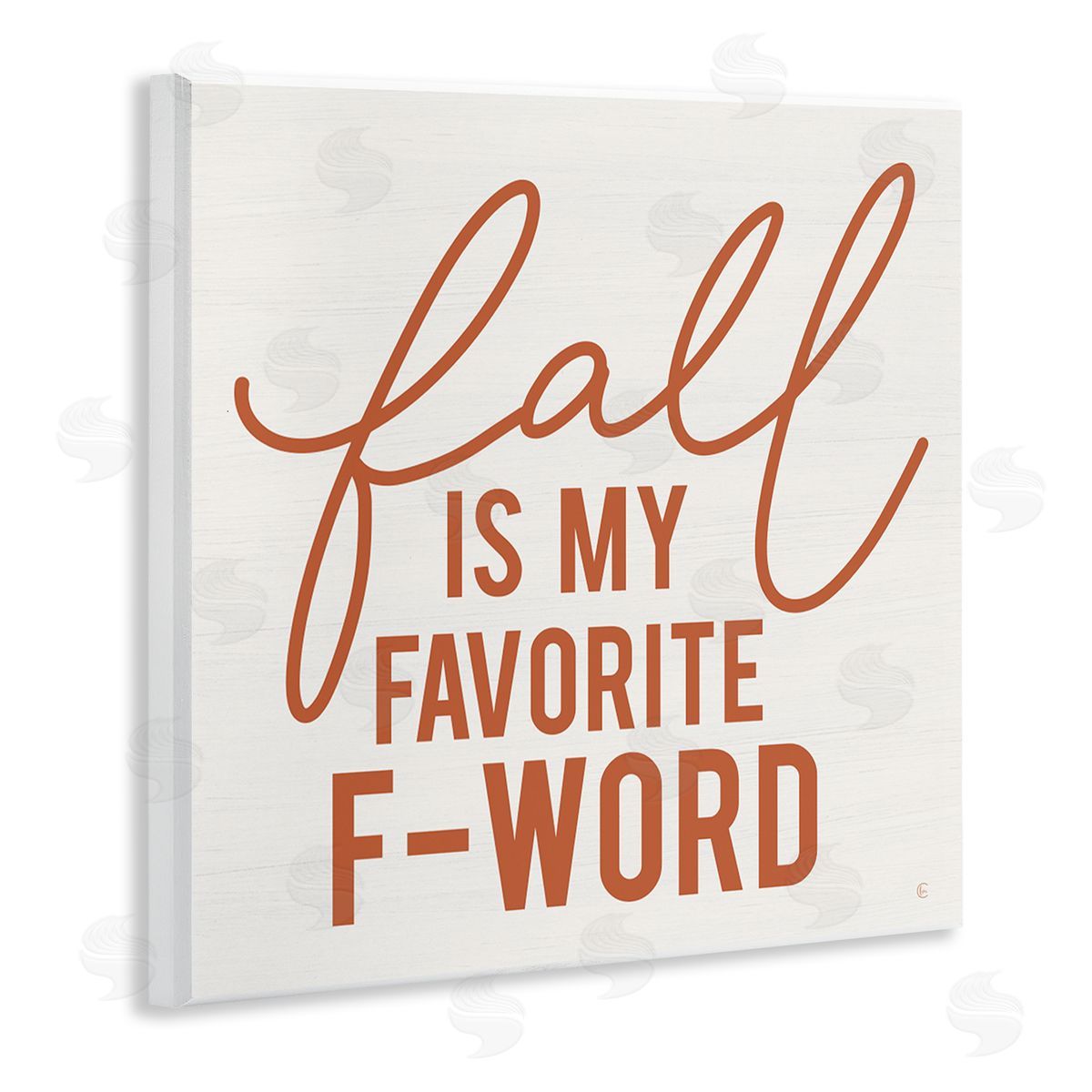 Fearfully Made Creations Funny Fall F-Word Phrase Wooden Wall Plaque Art Print