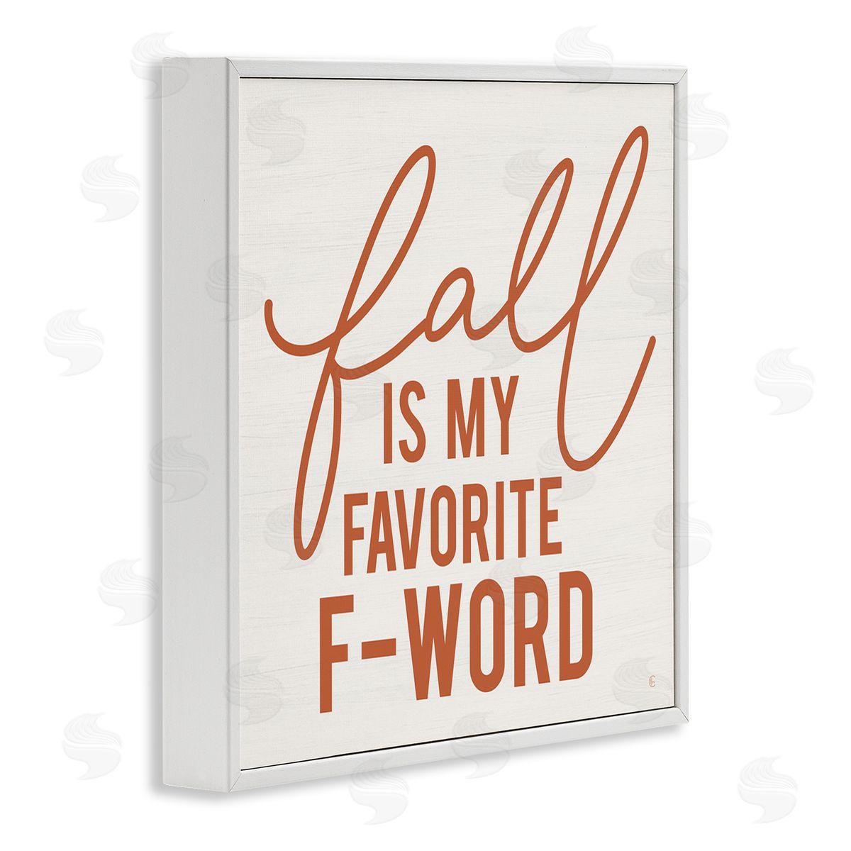 Fearfully Made Creations Funny Fall F-Word Phrase White Framed Glicee Wall Art Print