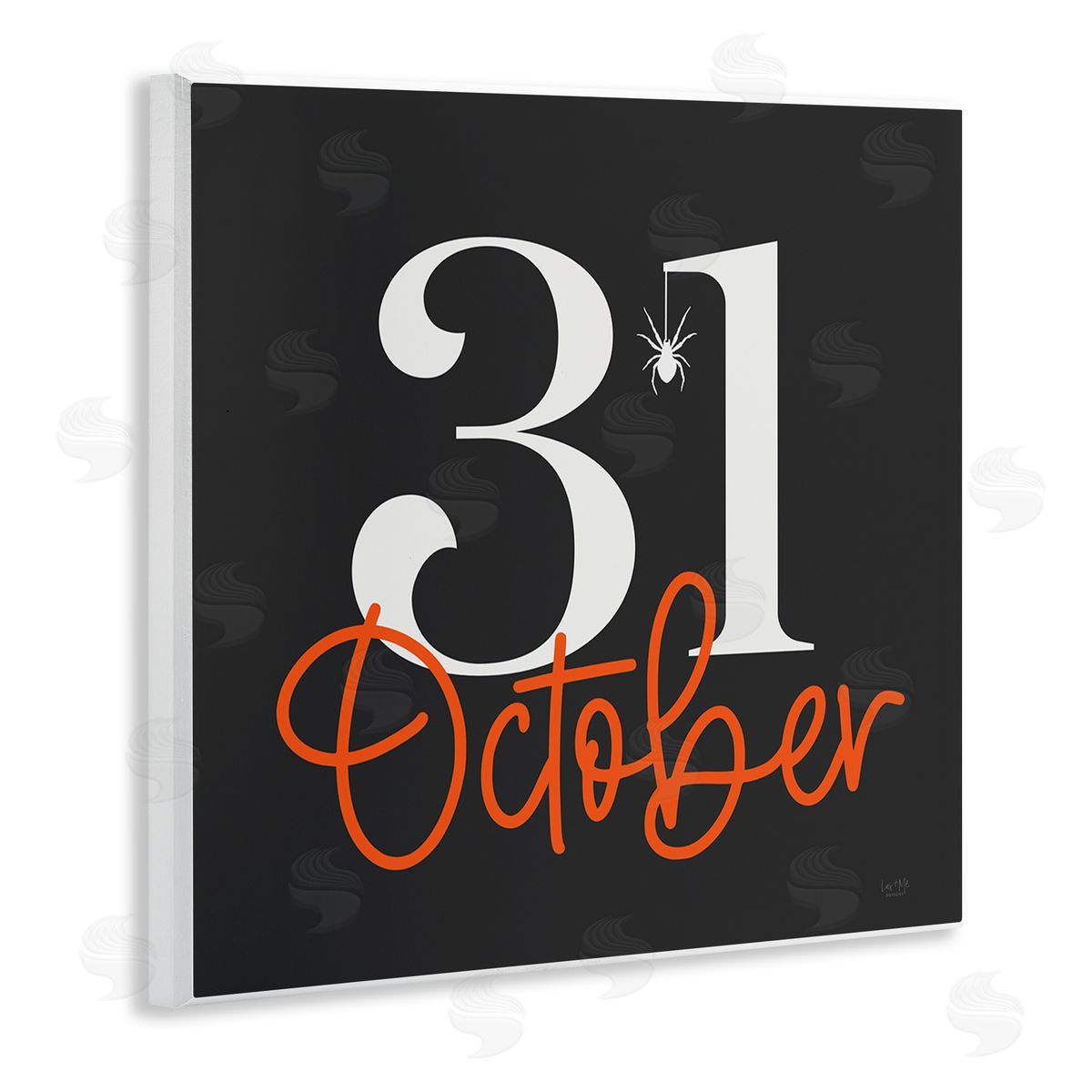 Lux + Me Designs 31 October Halloween Date Wooden Wall Plaque Art Print