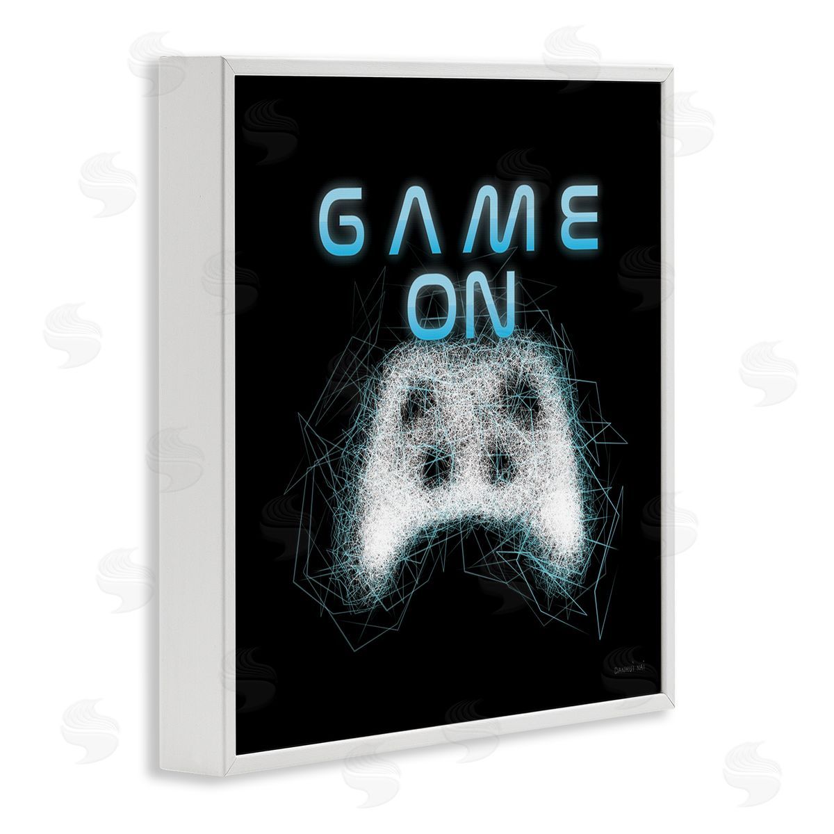 Danhui Nai Game On Abstract Controller White Framed Glicee Wall Art Print