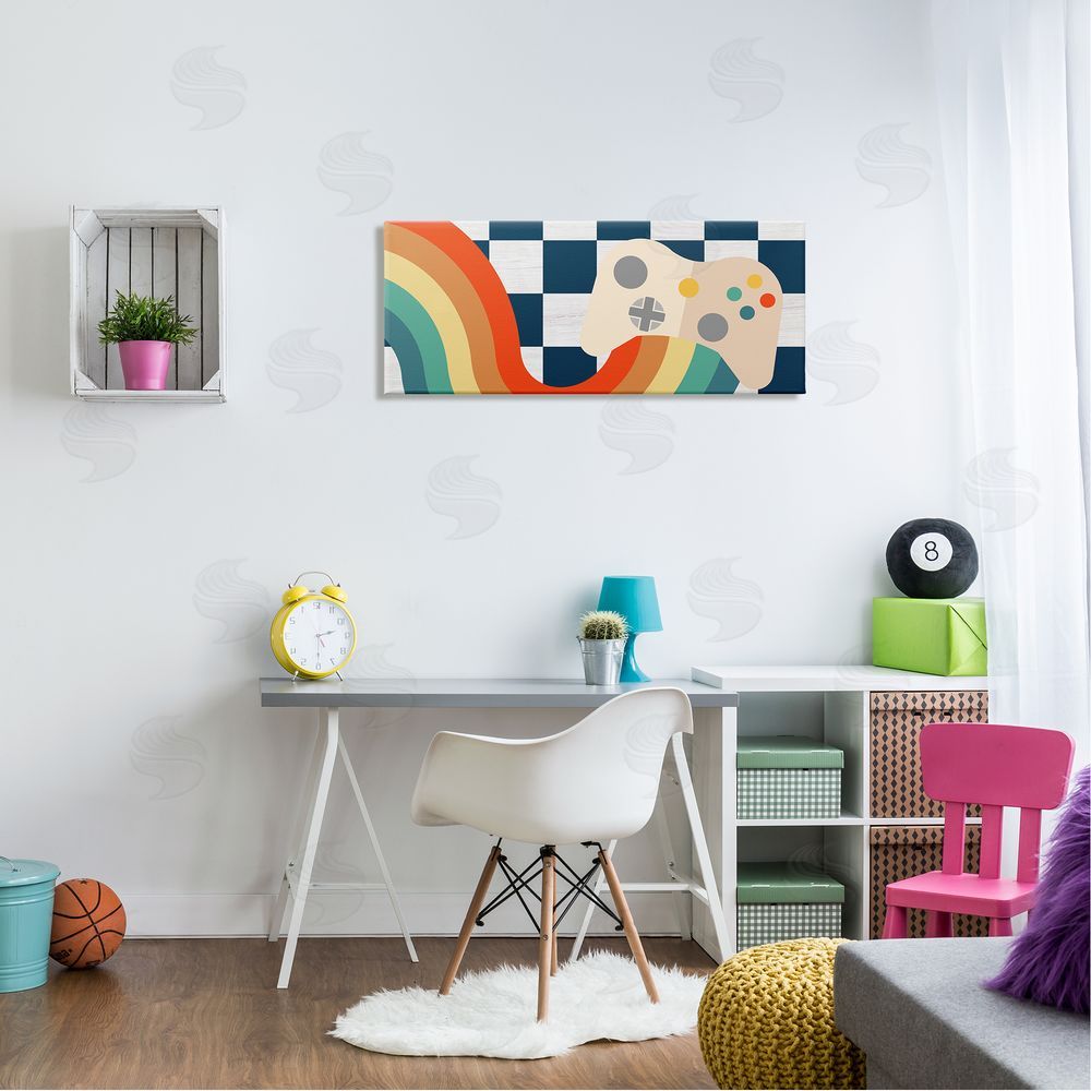 Stupell Studio Rainbow Gaming Controller