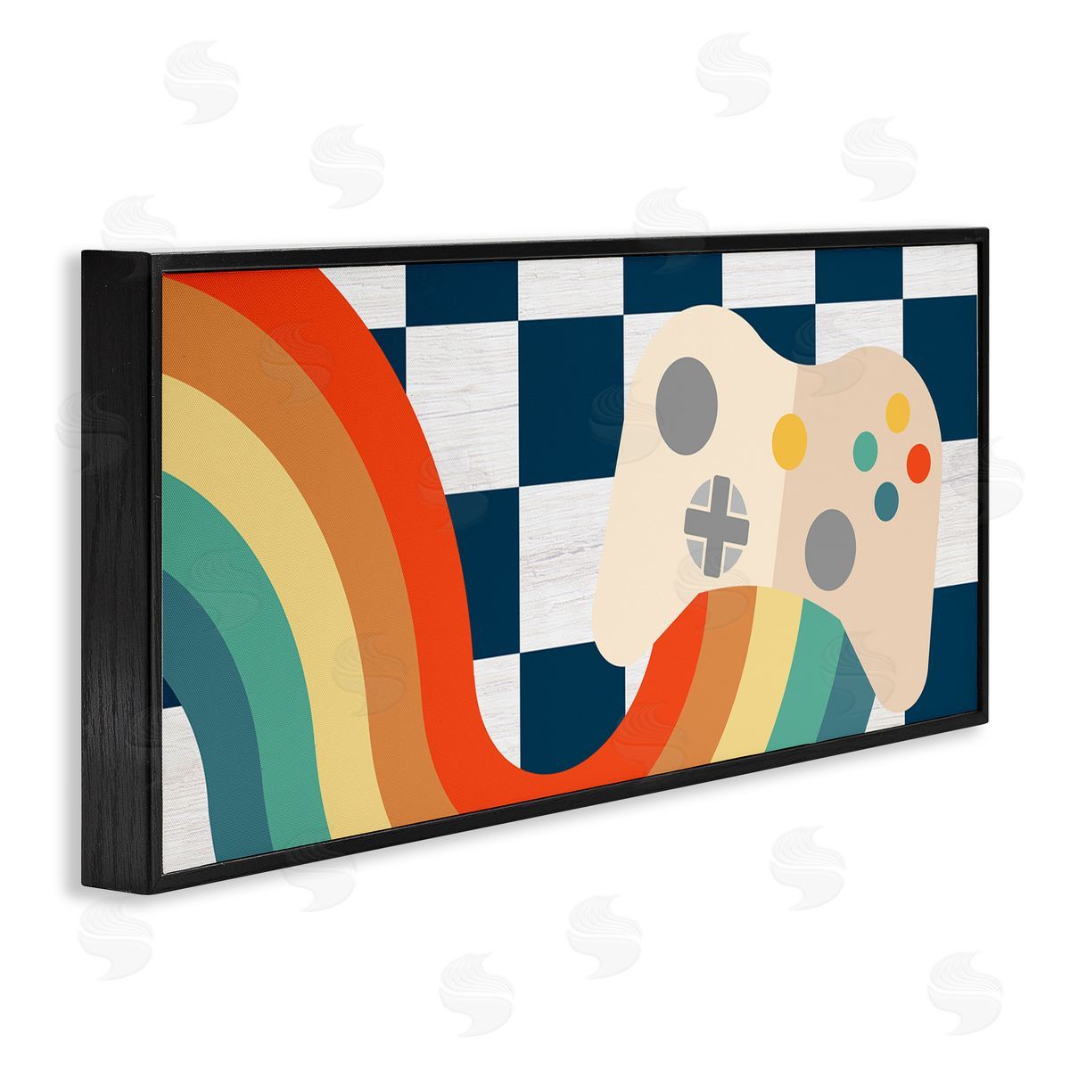 Stupell Studio Rainbow Gaming Controller