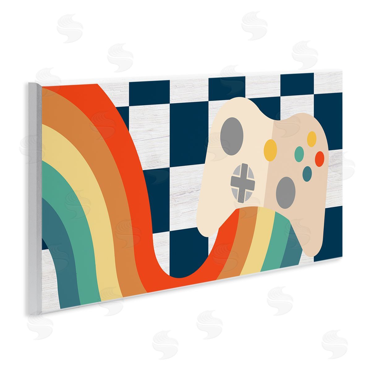 Stupell Studio Rainbow Gaming Controller