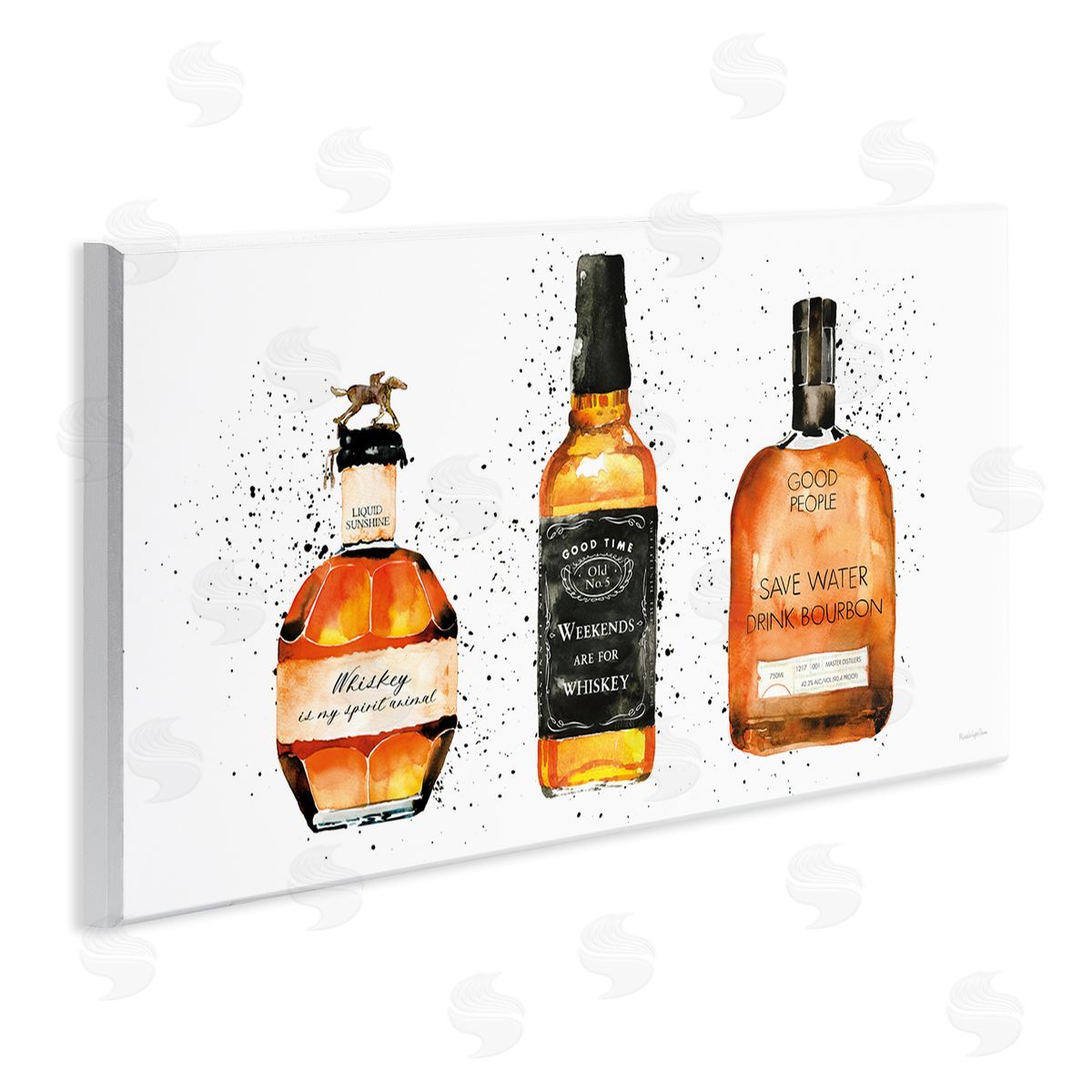 Funny Phrases Whiskey Bottles Wood Plaque Wall Art, Home Decor by Mercedes Lopez Charro