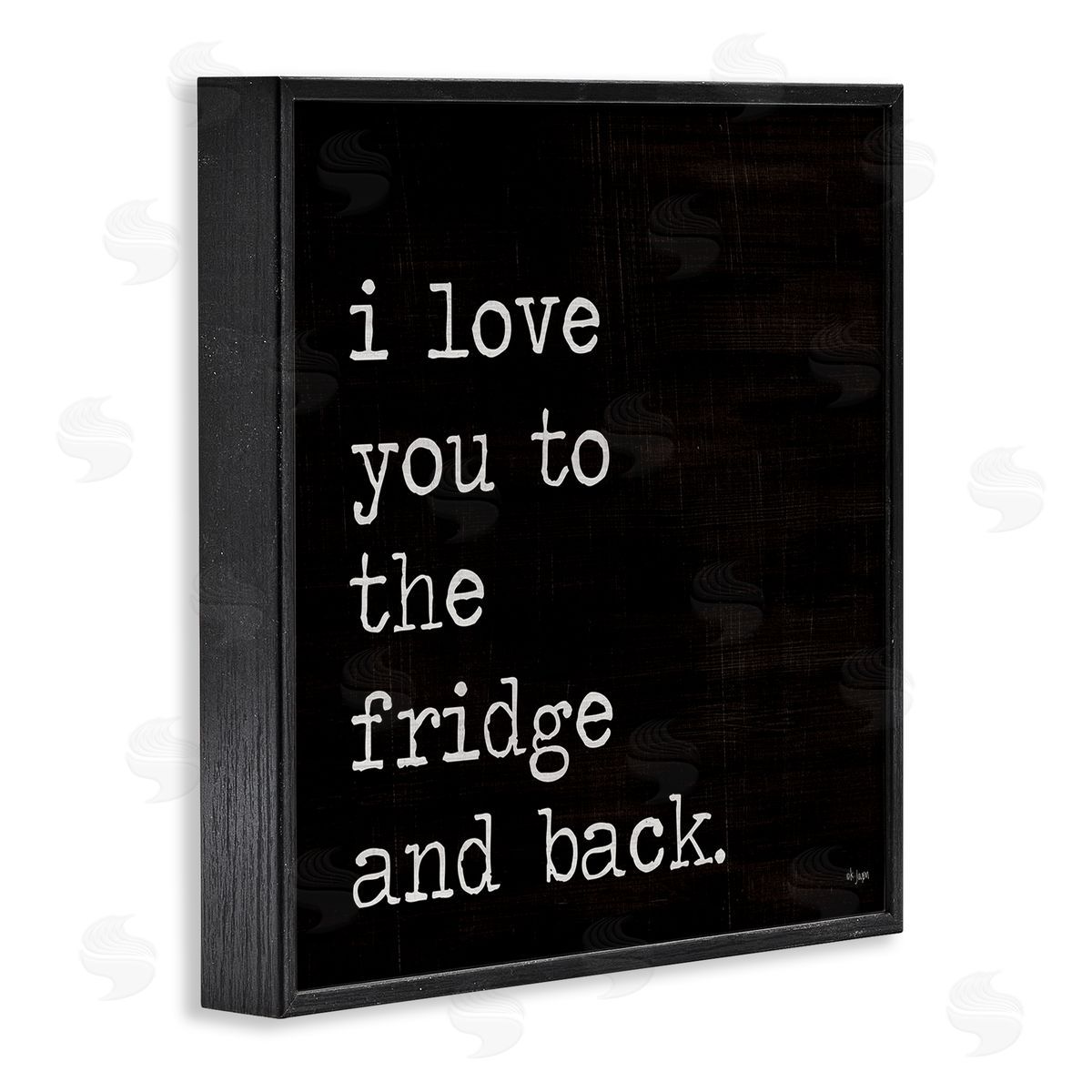 Jaxn Blvd. Love You Fridge & Back Black Framed Glicee Wall Art Print
