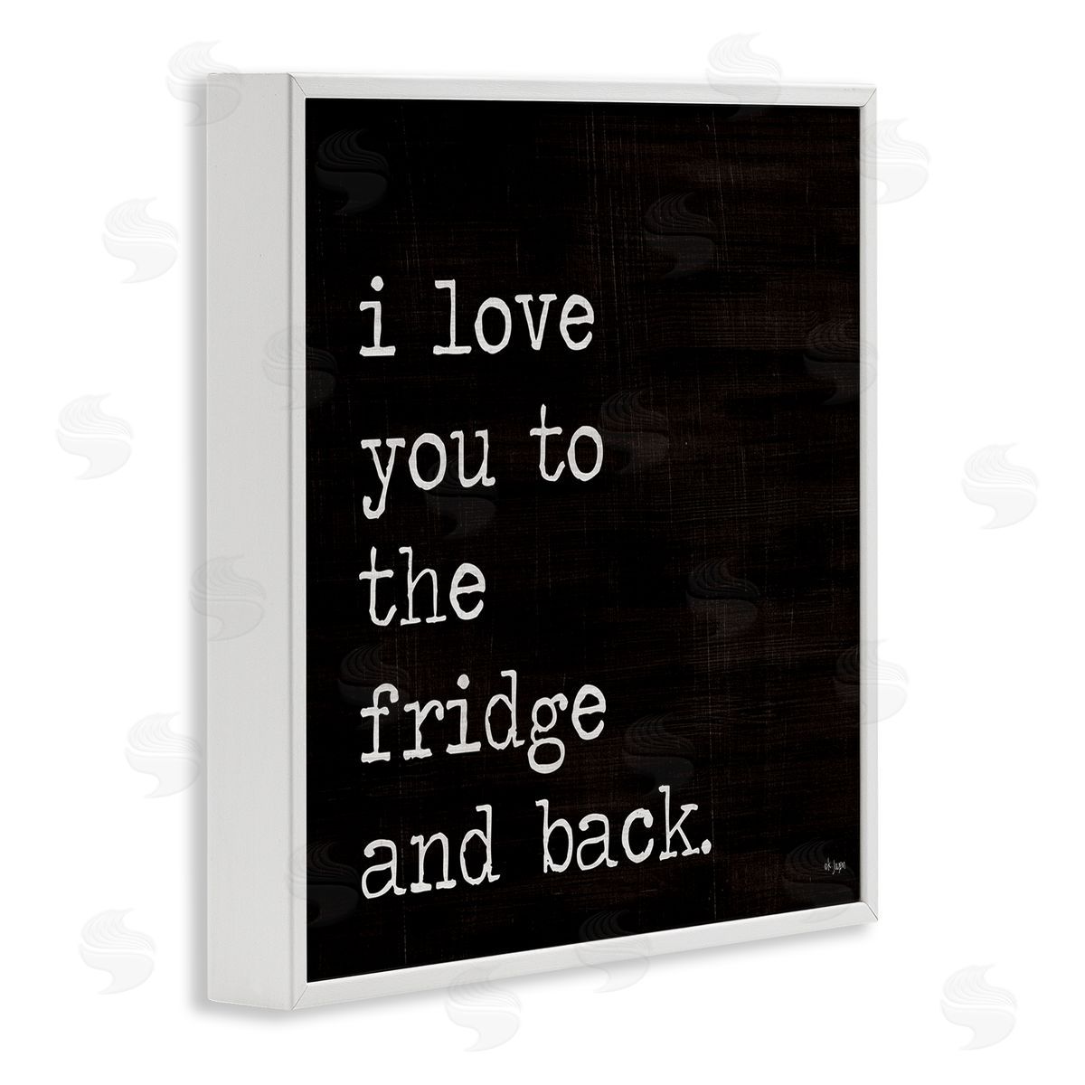 Jaxn Blvd. Love You Fridge & Back White Framed Glicee Wall Art Print