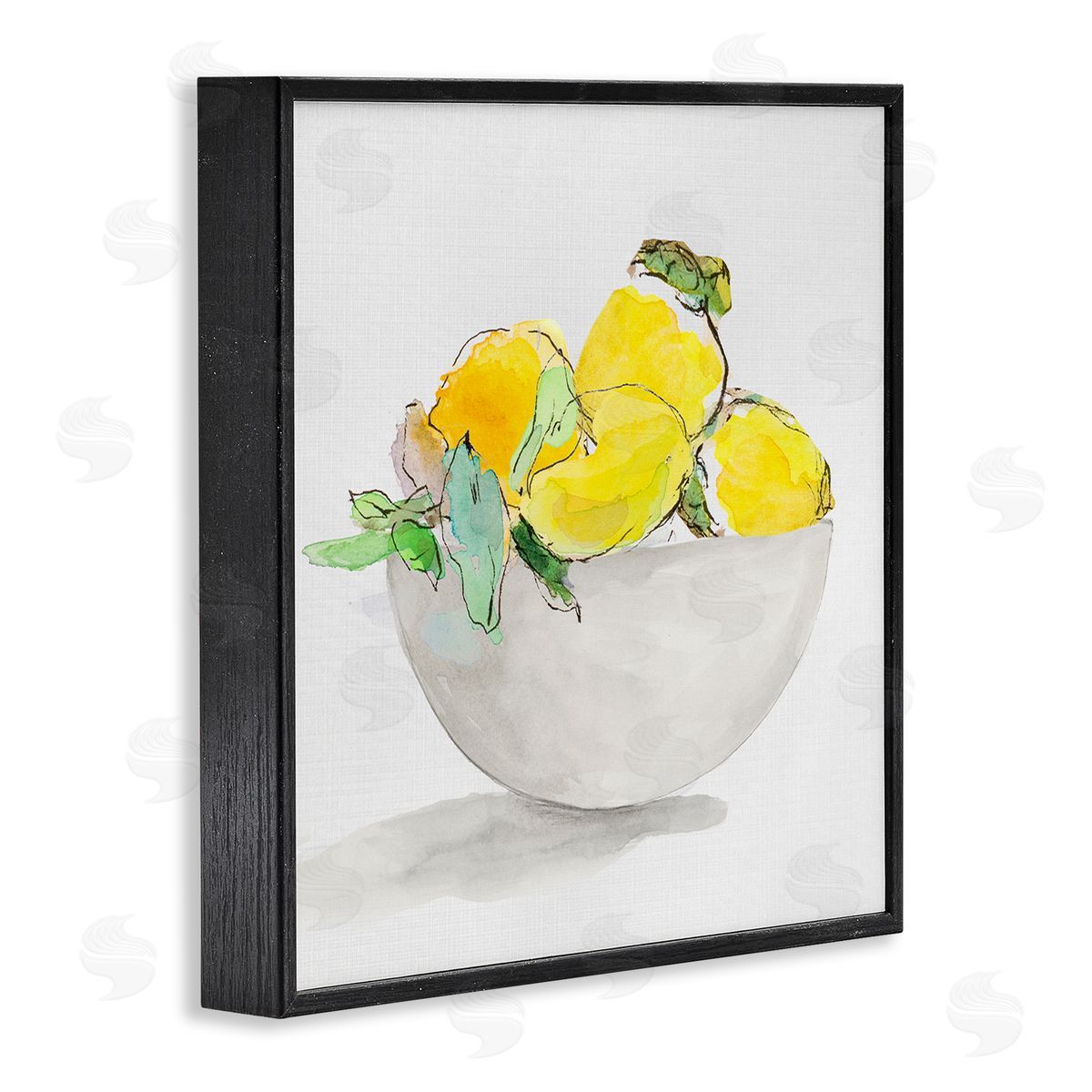 Lanie Loreth Lemon Bowl Painting Black Framed Glicee Wall Art Print