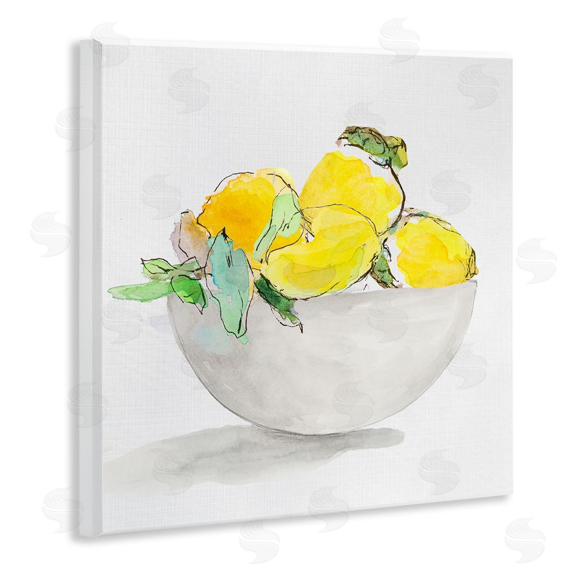 Lanie Loreth Lemon Bowl Painting Wooden Wall Plaque Art Print