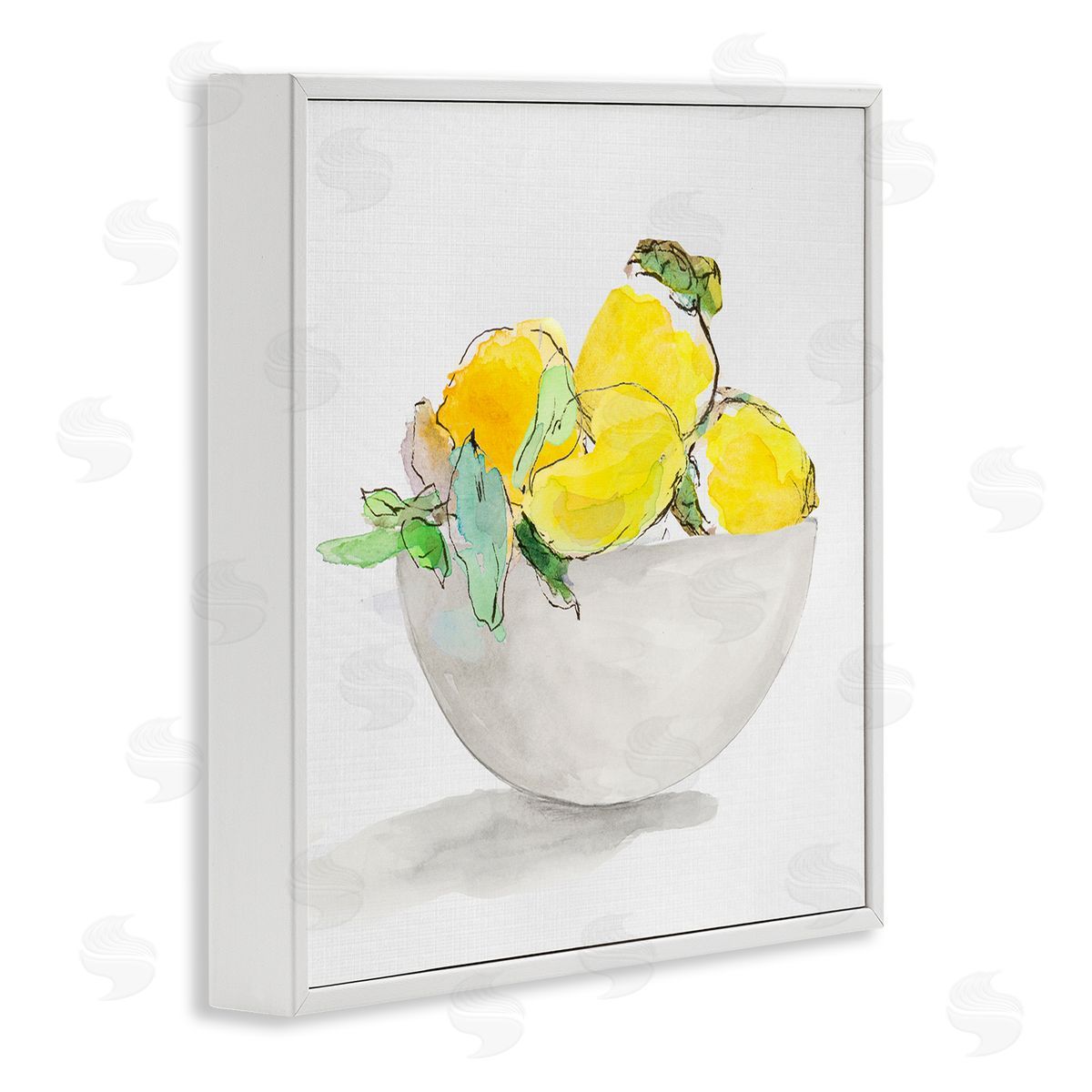 Lanie Loreth Lemon Bowl Painting White Framed Glicee Wall Art Print