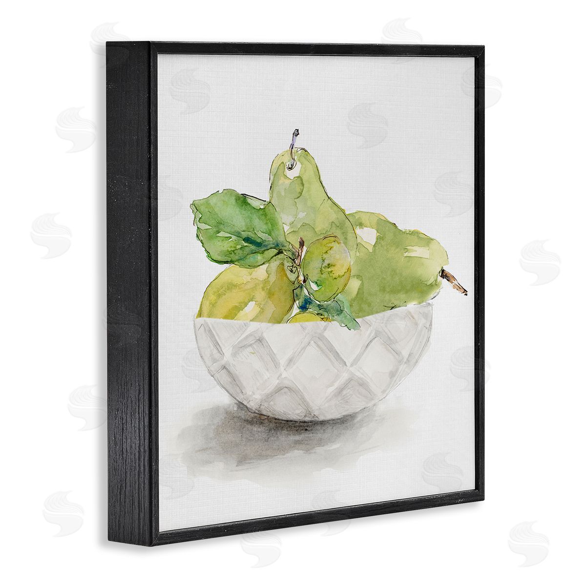 Lanie Loreth Pear Bowl Painting Black Framed Glicee Wall Art Print