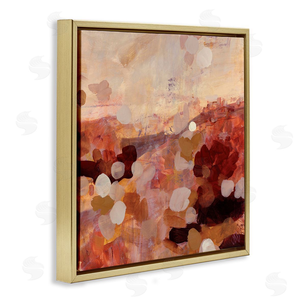 Jodi Maas Abstract Desert Landscape Gold Floating Frame Canvas Wall Art Print