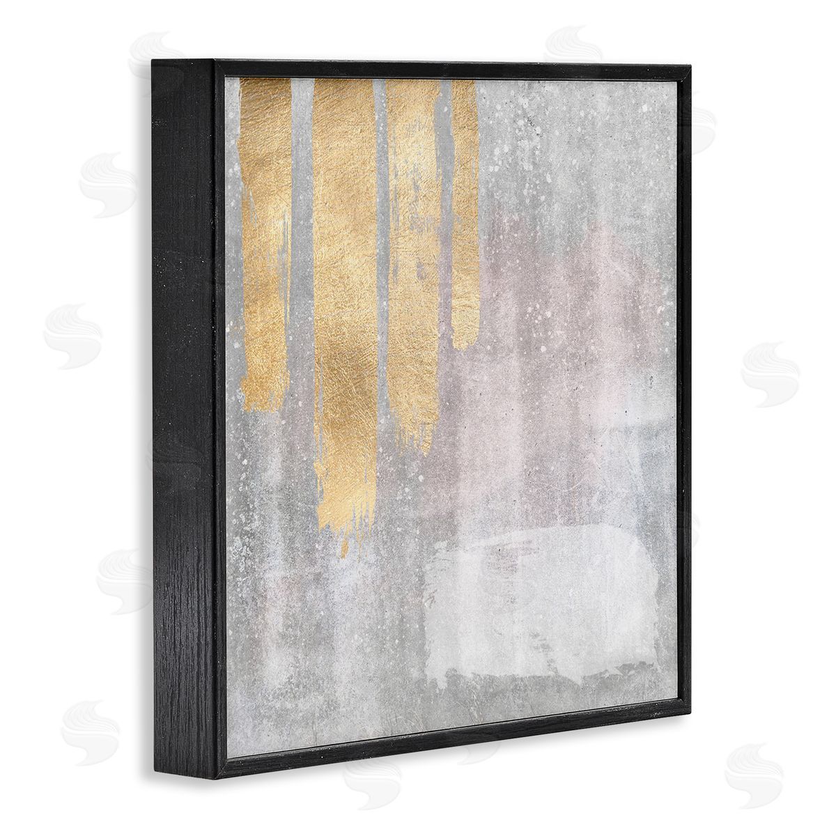 LSR Design Studio Pink & Grey Composition Black Framed Glicee Wall Art Print