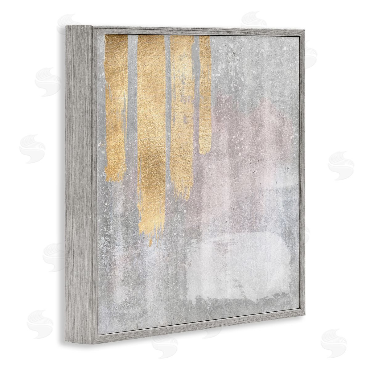 LSR Design Studio Pink & Grey Composition Gray Framed Glicee Wall Art Print