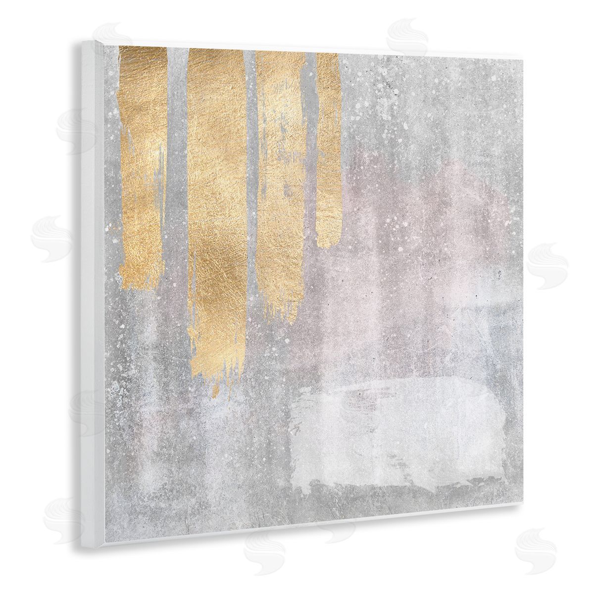 LSR Design Studio Pink & Grey Composition Wooden Wall Plaque Art Print
