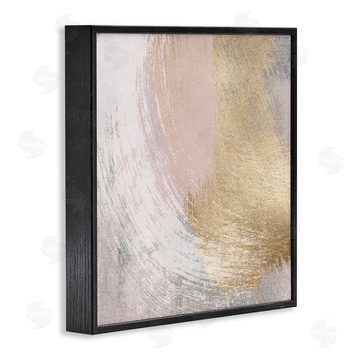LSR Design Studio Glam & Pink Abstract Black Framed Glicee Wall Art Print