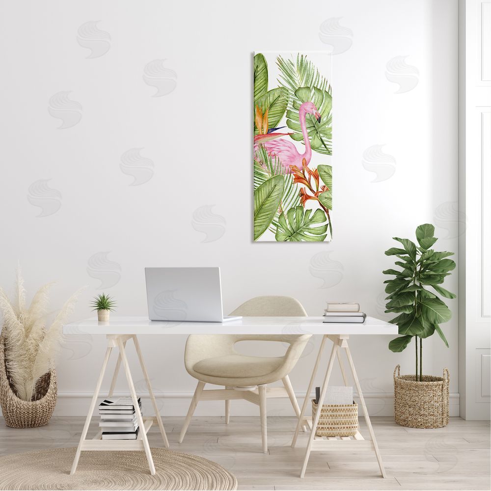 Kim Allen Flamingo & Monstera Leaves