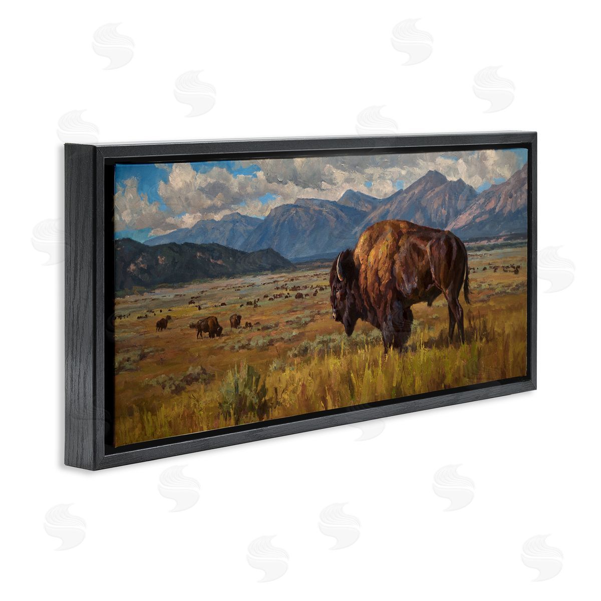 Chad Poppleton Bison Grazing in Valley