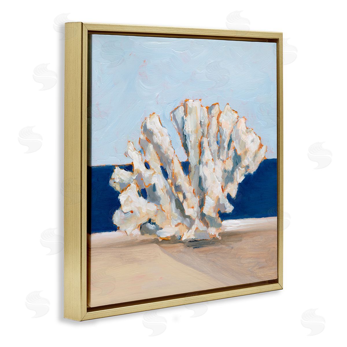 Ethan Harper Ocean Coral Still Life Gold Floating Frame Canvas Wall Art Print