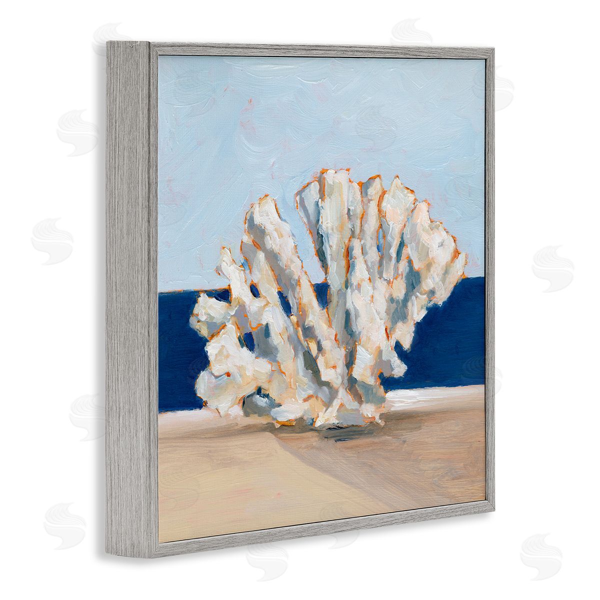 Ethan Harper Ocean Coral Still Life Gray Framed Glicee Wall Art Print