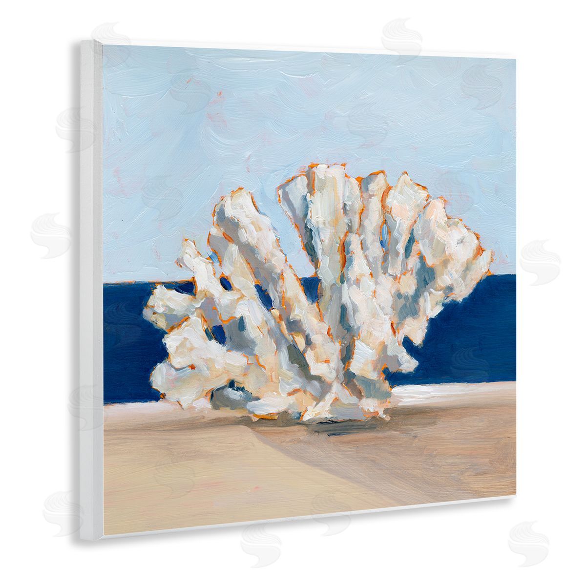 Ethan Harper Ocean Coral Still Life Wooden Wall Plaque Art Print