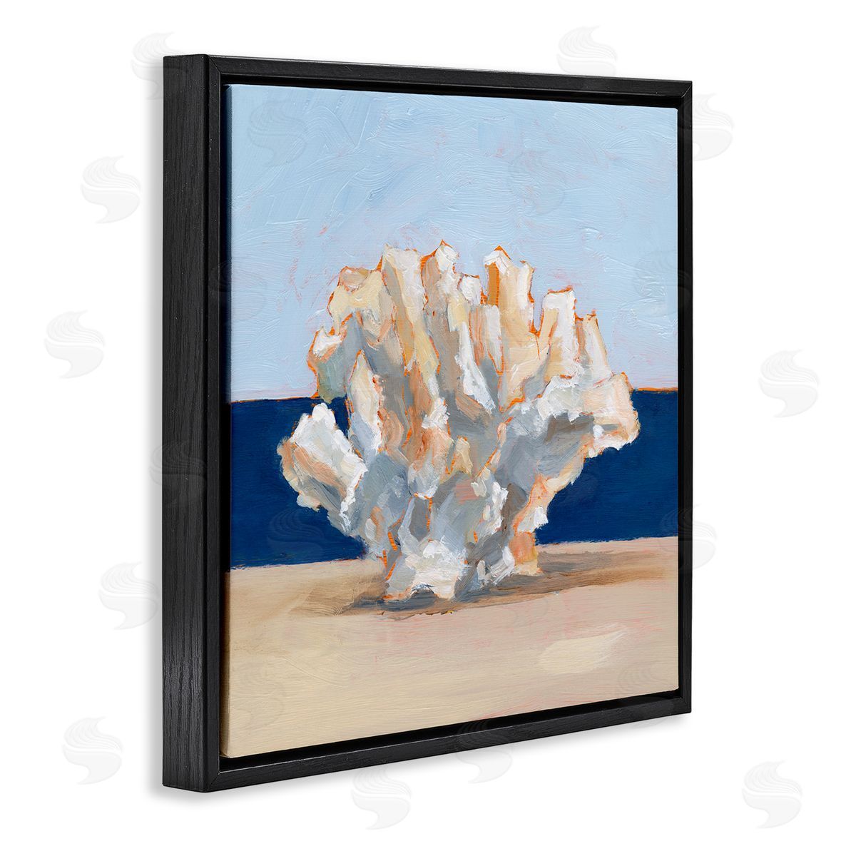 Ethan Harper Coral Still Life Painting Black Floating Frame Canvas Wall Art Print