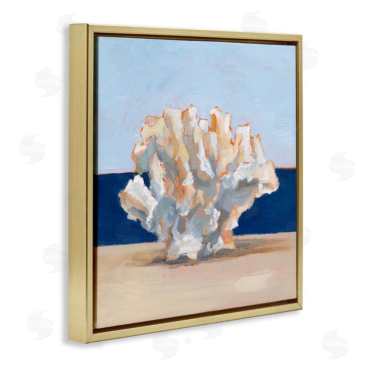 Ethan Harper Coral Still Life Painting Gold Floating Frame Canvas Wall Art Print