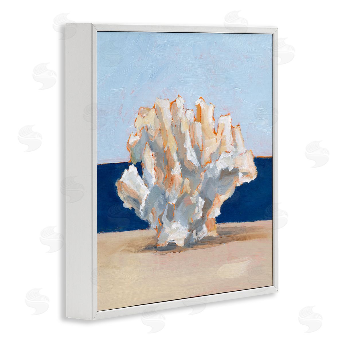 Ethan Harper Coral Still Life Painting White Framed Glicee Wall Art Print