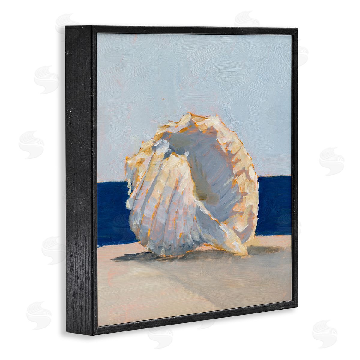 Ethan Harper Nautical Conch Painting Black Framed Glicee Wall Art Print