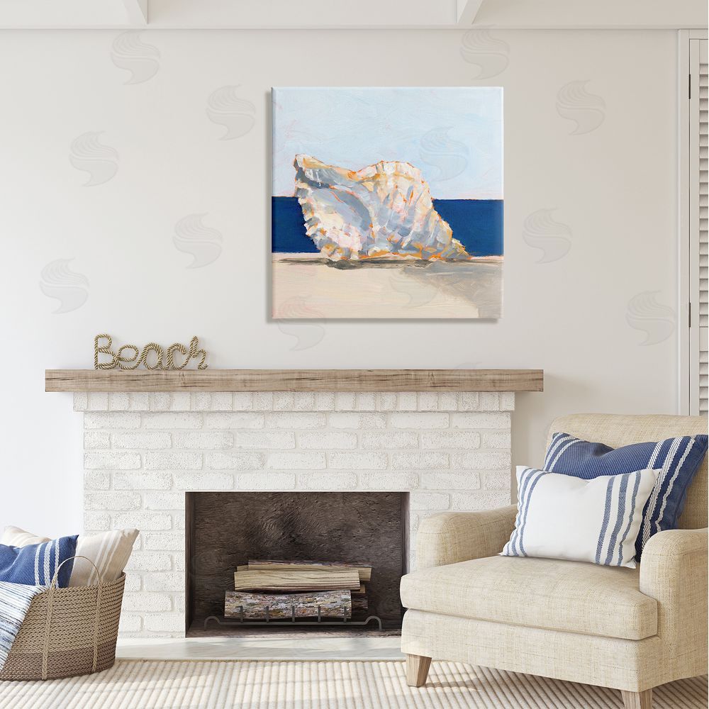 Ethan Harper Conch Still Life Painting Canvas Wall Art in Room